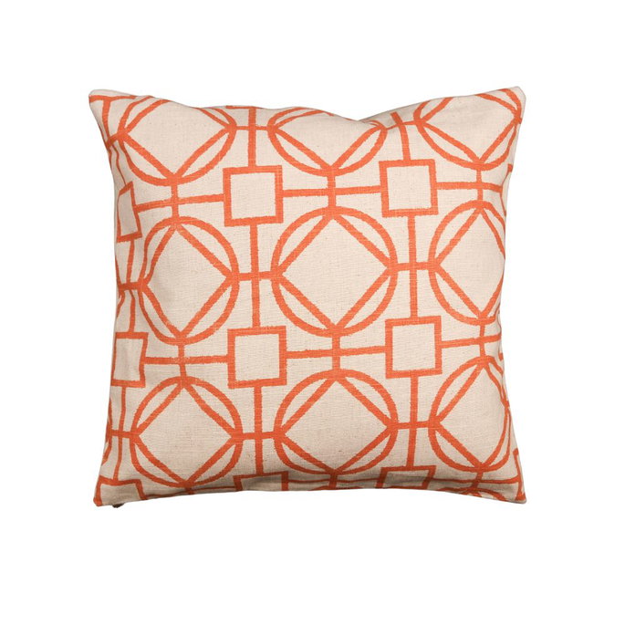 19" x 19" Saya Orange Decorative Pillow Cover image 3 of 3