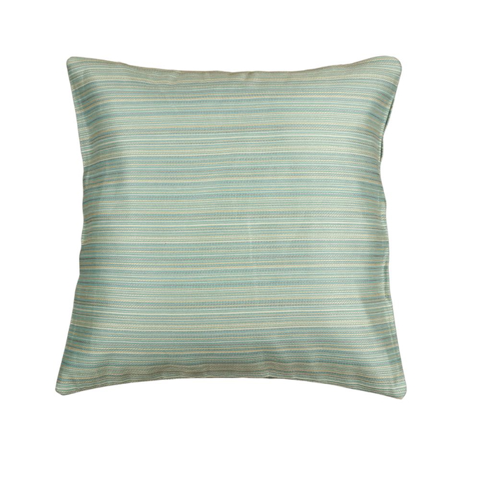 18" x 18" Khadi Stripe Blue/ Green Decorative Pillow Cover image 2 of 2
