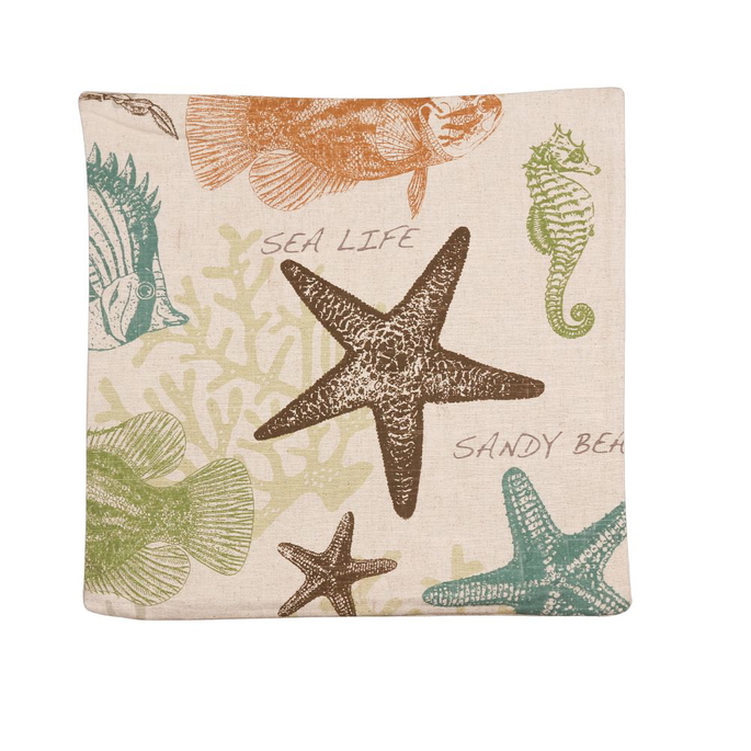 18" x 18" Sea Life Sand Decorative Pillow Cover image 1 of 3