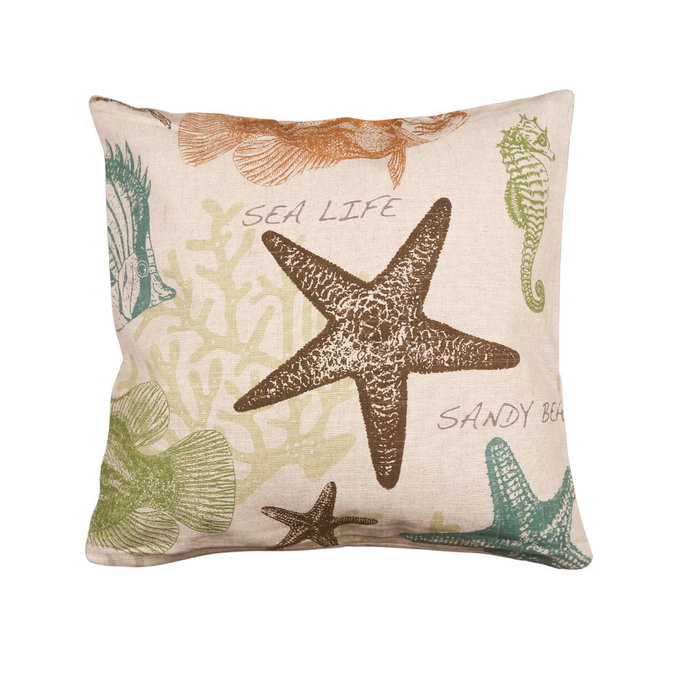 18" x 18" Sea Life Sand Decorative Pillow Cover image 3 of 3