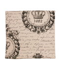 18" x 18" Crown Manuscript Linen Decorative Pillow Cover