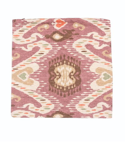 18 inch X 18 inch Enlightened Mulberry/Beige Decorative Pillow Cover