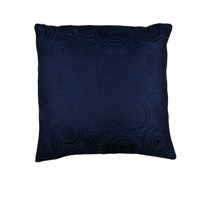 18" x 18" Lotus Navy Decorative Pillow Cover image 2 of 2