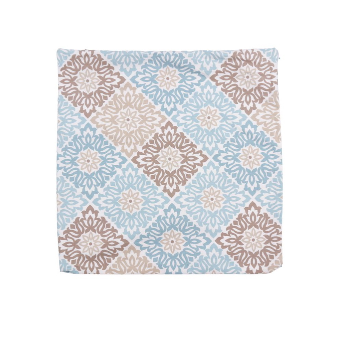 18" x 18" Waverly Sweet Things Spa Teal/Taupe Decorative Pillow Cover image 1 of 2