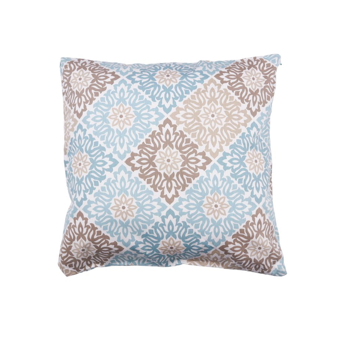 18" x 18" Waverly Sweet Things Spa Teal/Taupe Decorative Pillow Cover image 2 of 2