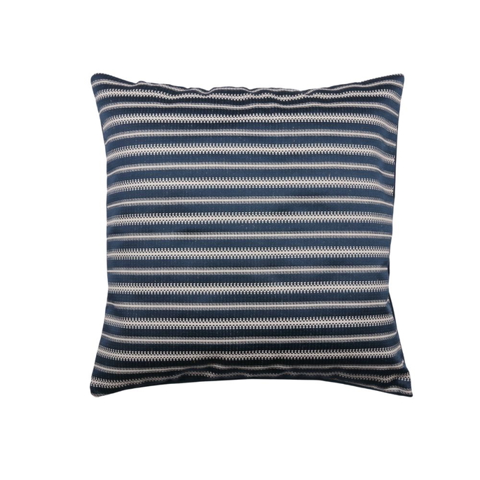 18" x 18" Dalia Stripe Blue/White Decorative Pillow Cover image 3 of 3