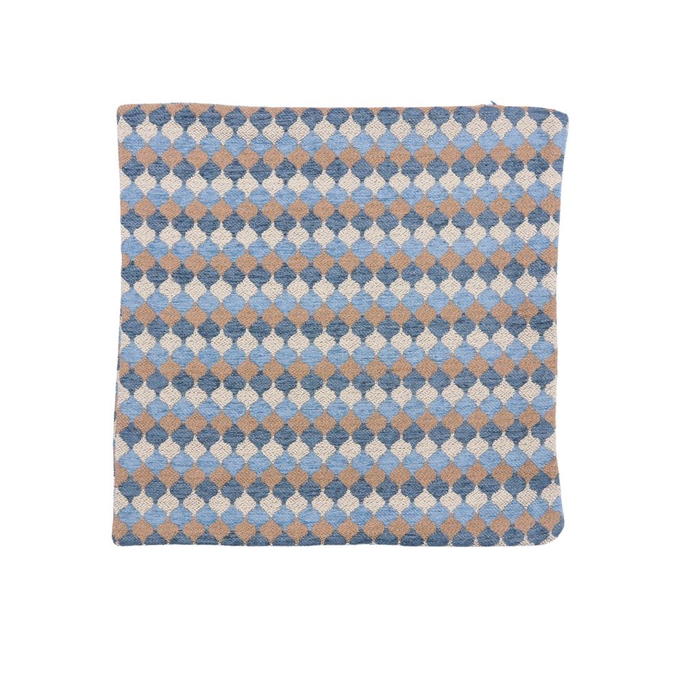18" x 18" Bella Trellis Blue/Tan Decorative Pillow Cover image 1 of 2
