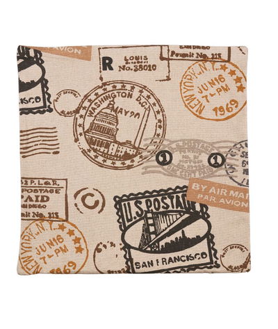 18 inch x 18 inch Postal Canvas Decorative Pillow Cover