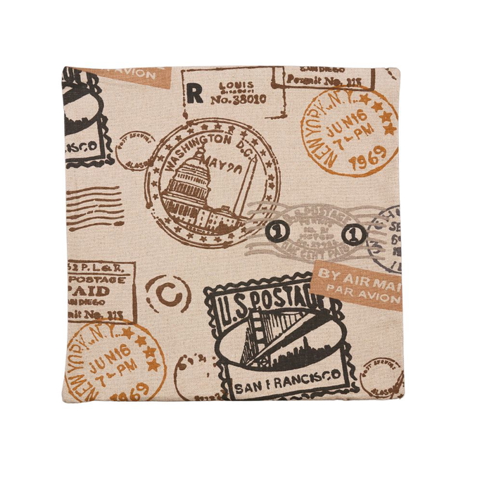 18" x 18" Postal Canvas Decorative Pillow Cover image 1 of 2