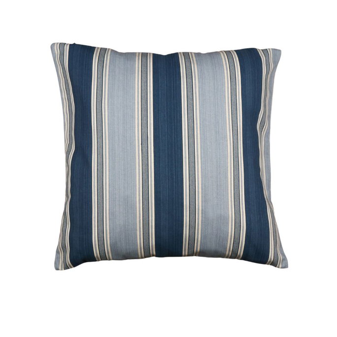 18" x 18" Montage Stripe Blue Decorative Pillow Cover image 2 of 2
