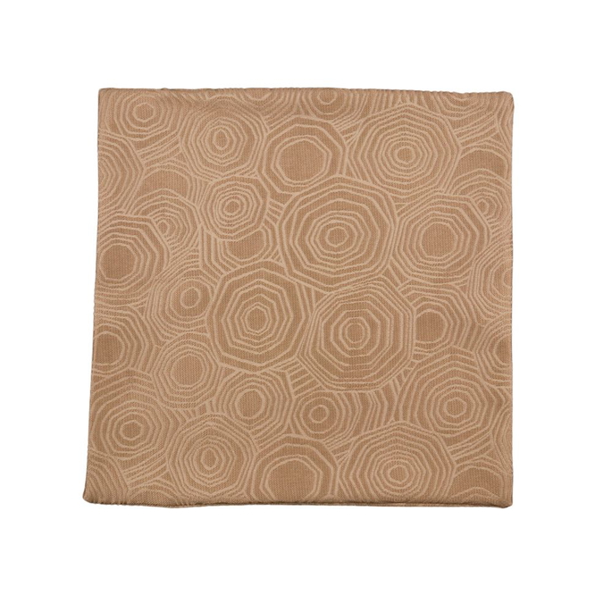 18" x 18" Lotus khaki Decorative Pillow Cover image 1 of 2