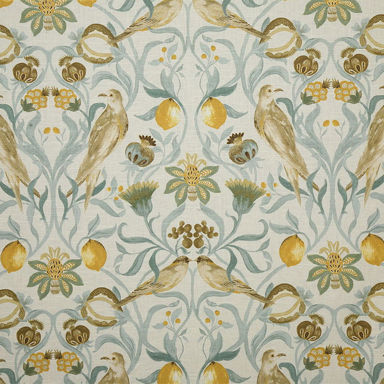 Pindler &amp; Pindler Heritage Aqua Fabric