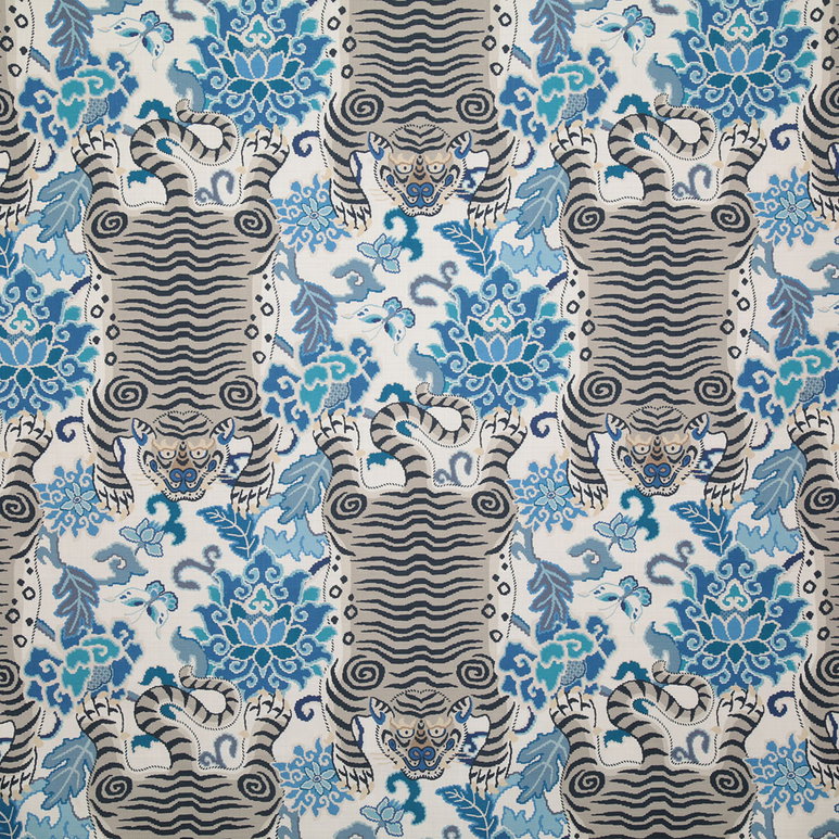 Pindler &amp; Pindler Tigre Cobalt Fabric