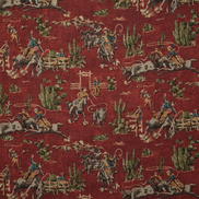 Pindler & Pindler Cowboys Brick Fabric