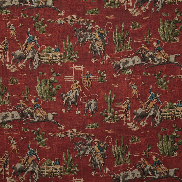 Pindler &amp; Pindler Cowboys Brick Fabric