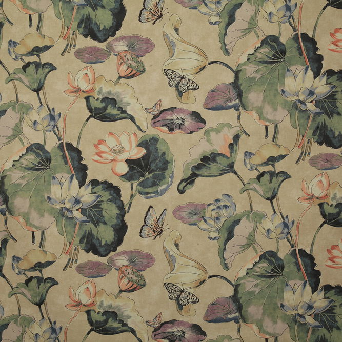 Pindler &amp; Pindler Waterlily Flax Fabric