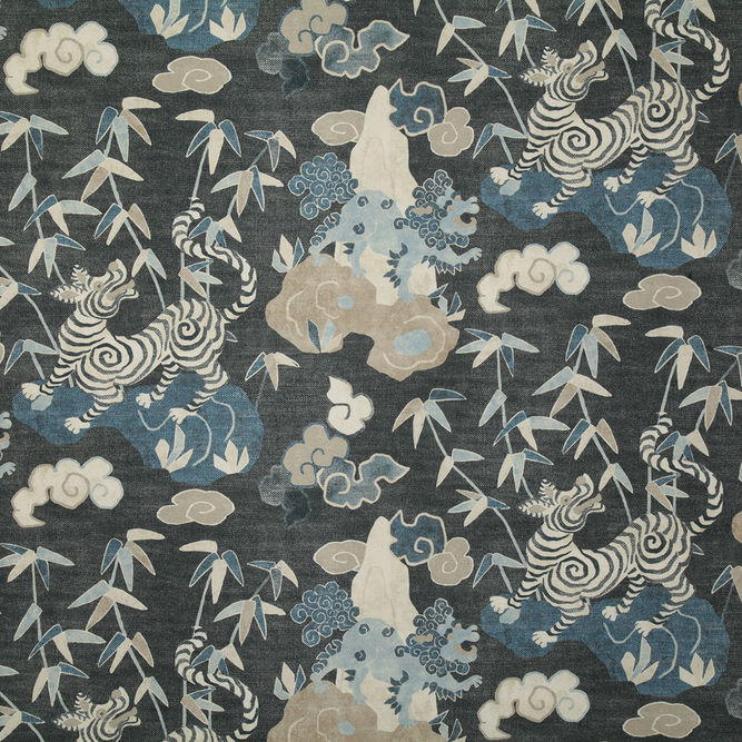 Pindler &amp; Pindler Isamu Indigo Fabric
