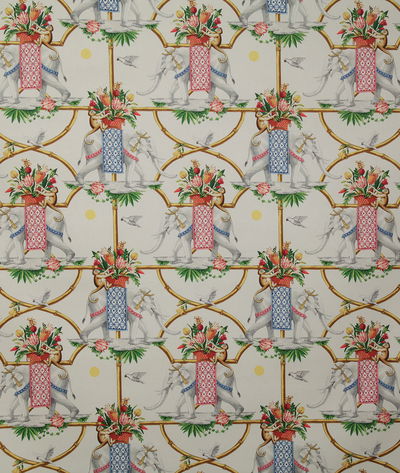 Pindler & Pindler Elephant Parade Ivory Fabric