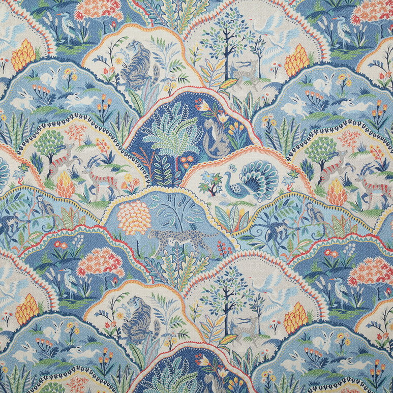 Pindler &amp; Pindler Zoology Azul Fabric