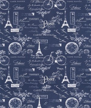 Premier Prints Paris Vintage Indigo Canvas Fabric