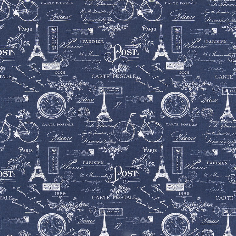 Premier Prints Paris Vintage Indigo Canvas Fabric
