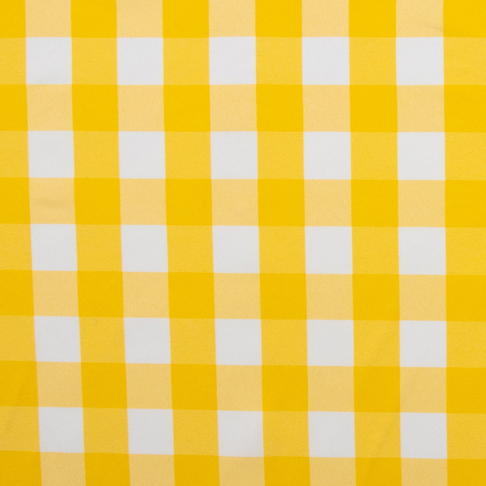 Yellow/White Picnic Check Poplin Fabric image 1 of 2