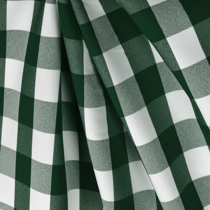 Hunter Green Picnic Check Poplin Fabric image 2 of 2