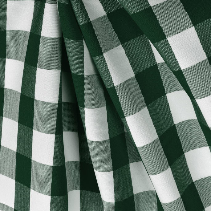 Hunter Green Picnic Check Poplin Fabric image 2 of 2