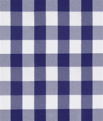 Royal Blue Picnic Check Poplin Fabric