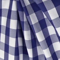 Royal Blue Picnic Check Poplin Fabric