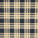 Navy/Tan Kilt Tartan Plaid Fabric
