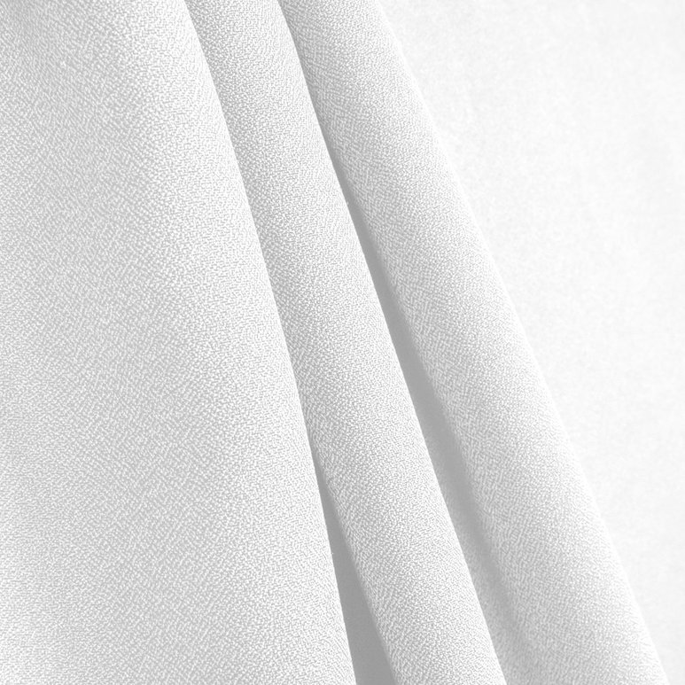 White Polyester Crepe Fabric