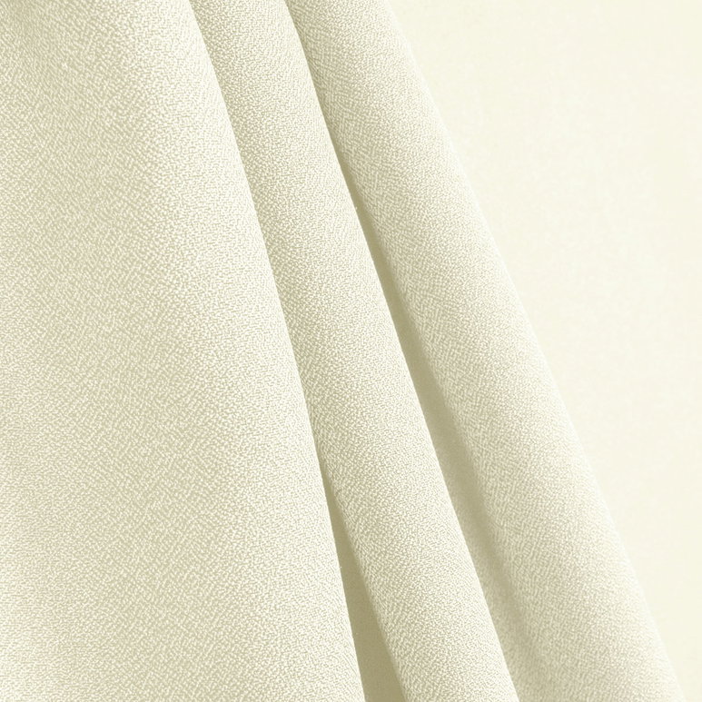 Ivory Polyester Crepe Fabric