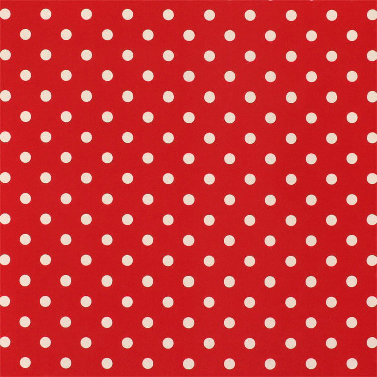 red and white polka dot outdoor fabric