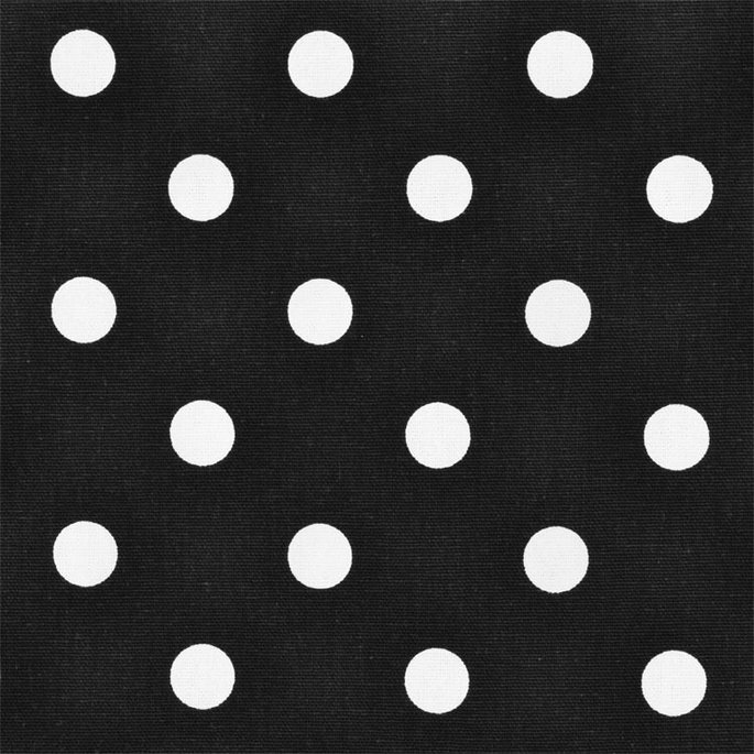 Premier Prints Polka Dot Black/White Canvas Fabric image 2 of 5