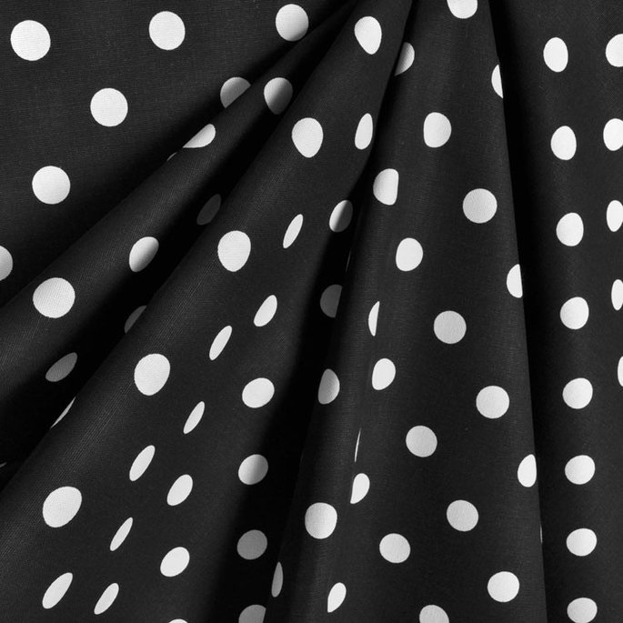 Premier Prints Polka Dot Black/White Canvas Fabric image 4 of 5