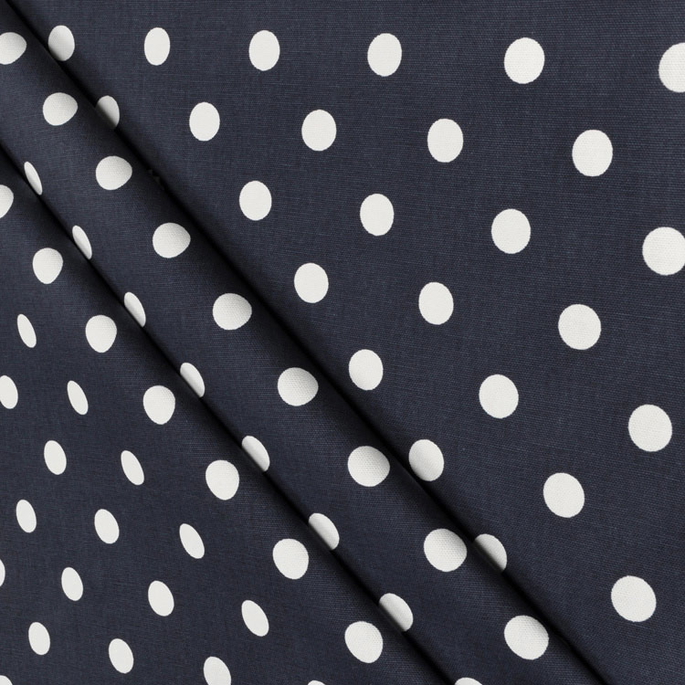 Premier Prints Polka Dot Blue/White Canvas Fabric image 3 of 5