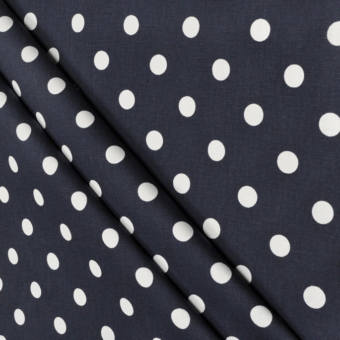 Premier Prints Polka Dot Blue/White Canvas Fabric image 3 of 5