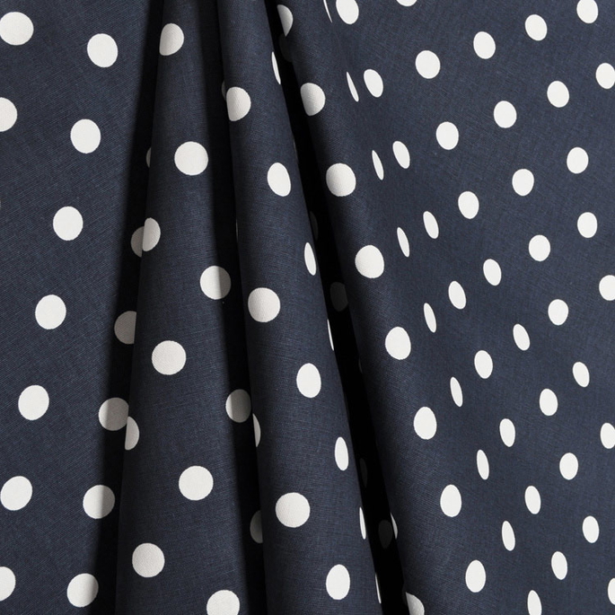 Premier Prints Polka Dot Blue/White Canvas Fabric image 4 of 5