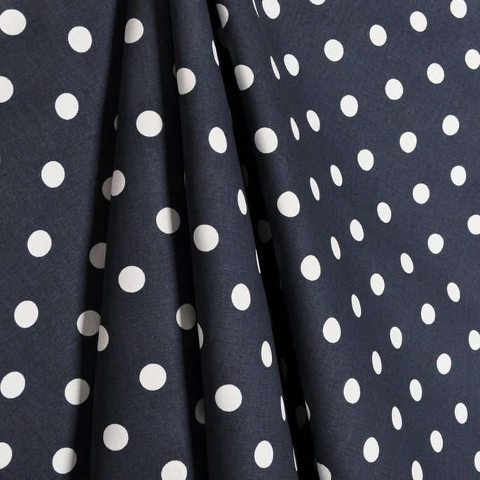 Premier Prints Polka Dot Blue/White Canvas Fabric image 4 of 5