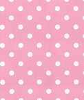 Premier Prints Polka Dot Baby Pink/White Canvas Fabric
