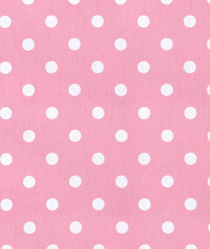 Premier Prints Polka Dot Baby Pink/White Canvas Fabric
