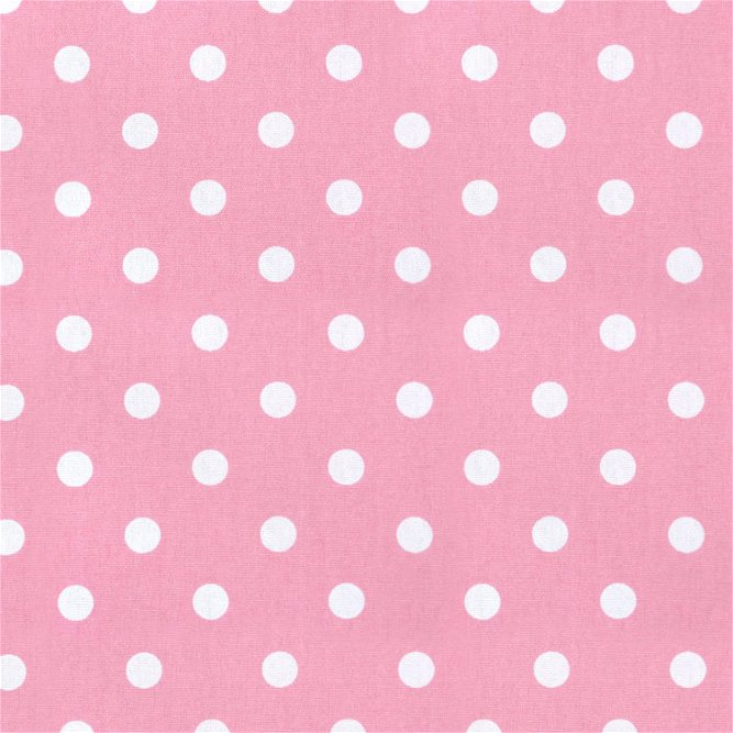 Premier Prints Polka Dot Baby Pink/White Canvas Fabric