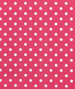 Premier Prints Polka Dot Candy Pink/White Canvas Fabric