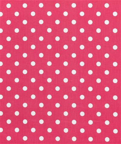 Premier Prints Polka Dot Candy Pink/White Canvas Fabric