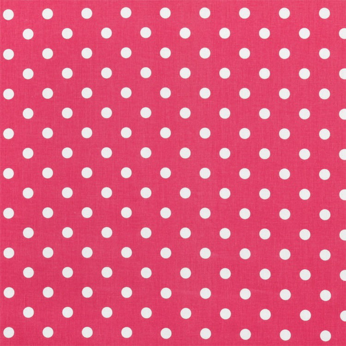 Premier Prints Polka Dot Candy Pink/White Canvas Fabric image 1 of 5