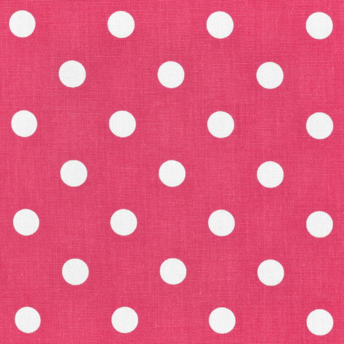 Premier Prints Polka Dot Candy Pink/White Canvas Fabric image 2 of 5