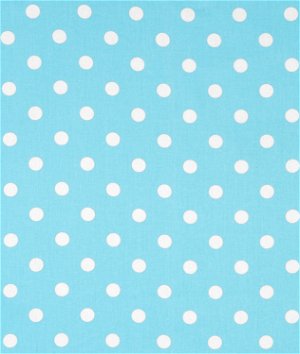 Premier Prints Polka Dot Girly Blue/White Twill Fabric