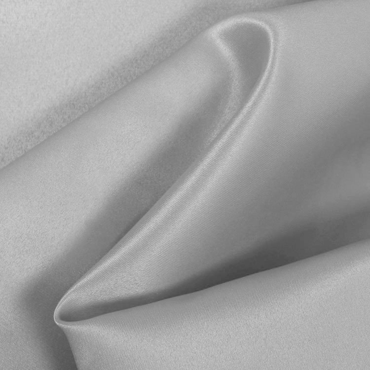 Silver Matte Satin (Peau de Soie) Fabric