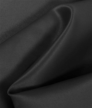 Black Matte Satin (Peau de Soie) Fabric